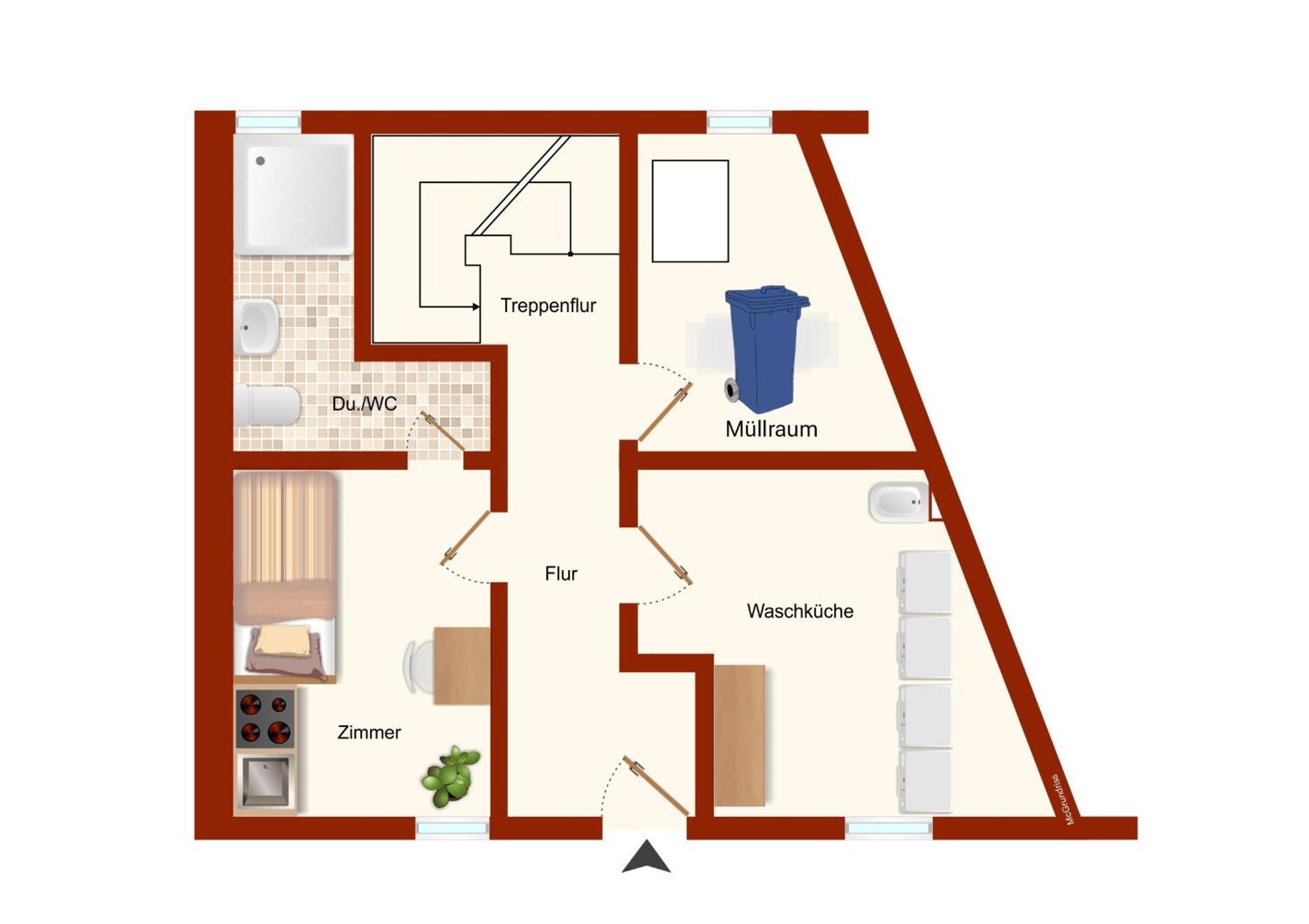 Kleine Wohnung Fuer Singles Даун Екстер'єр фото